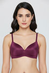 Zivame At Work Padded Non Wired 3/4Th Coverage T-Shirt Bra - Plum Caspia — thumbnail 2